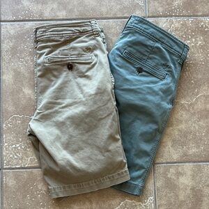 American Eagle Classic Active Flex Shorts - Lot of 2 Khaki and Army Green